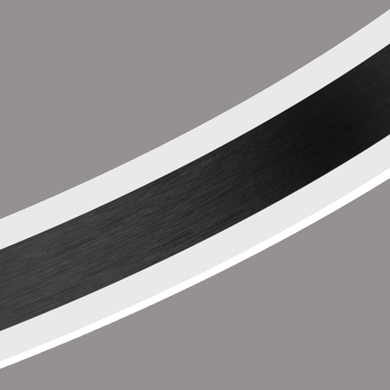 Modern Black Chandelier Multiple Rings Pendant Lighting Fixtures Metal Chandelier