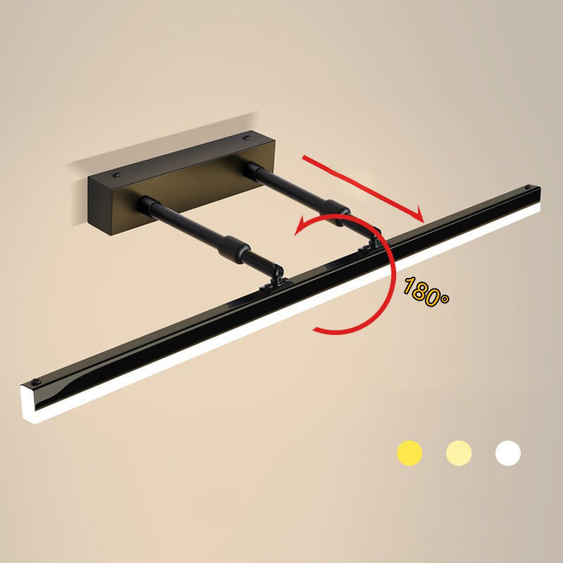 Lineare Schattenschwung Armwand Beleuchtung moderner Metall 1 hellleuchte Lampe in Schwarz