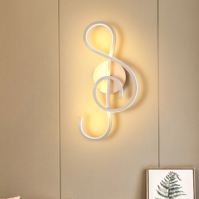 White Linear LED Wall Light in Modern Concise Style Aluminium Wall Lamp with Silicone Shade