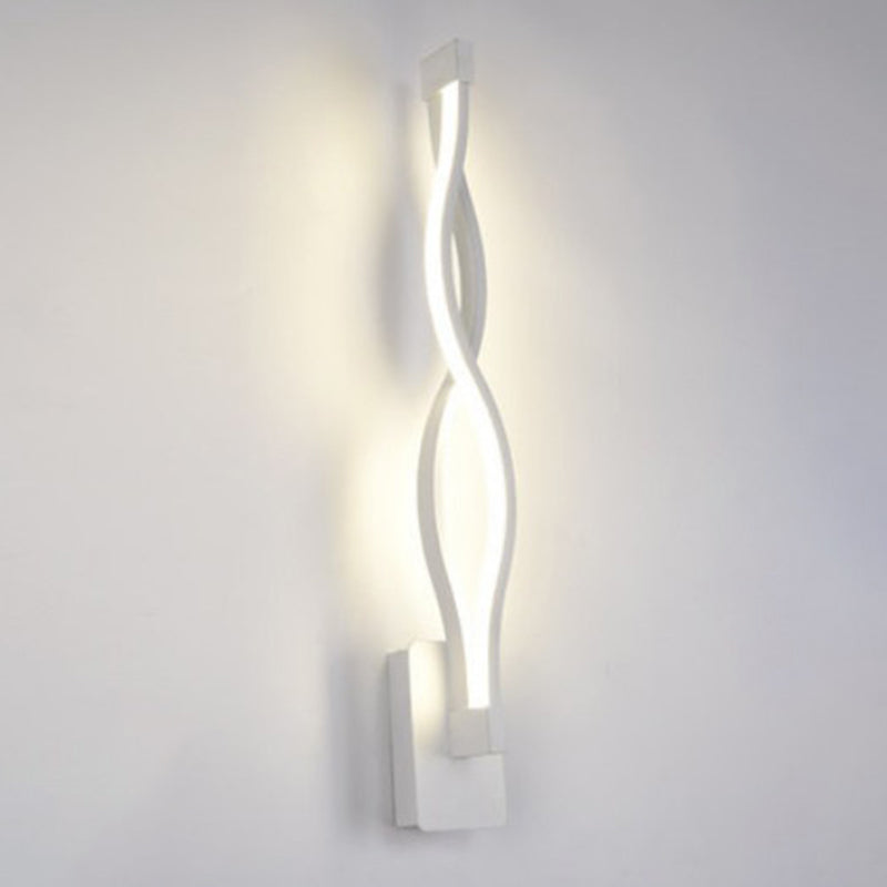 White Linear LED Wall Light in Modern Concise Style Aluminium Wall Lamp with Silicone Shade