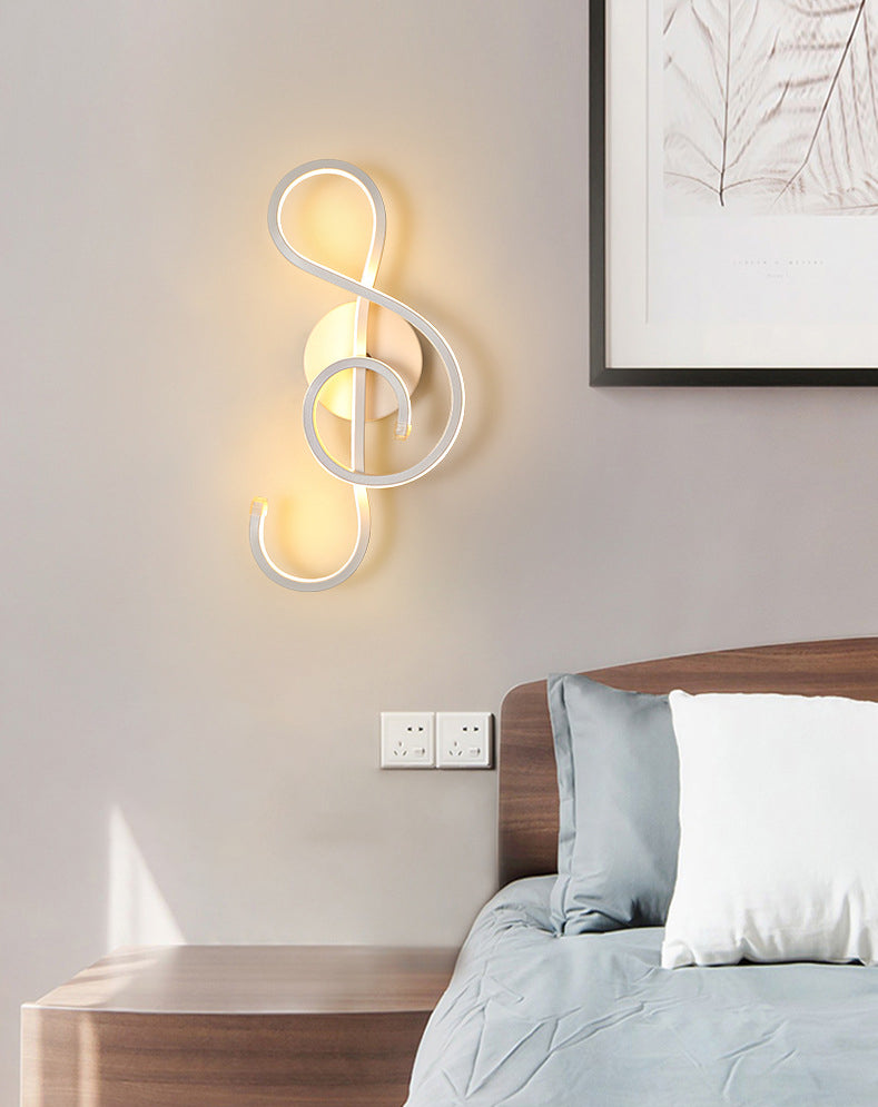 White Linear LED Wall Light in Modern Concise Style Aluminium Wall Lamp with Silicone Shade