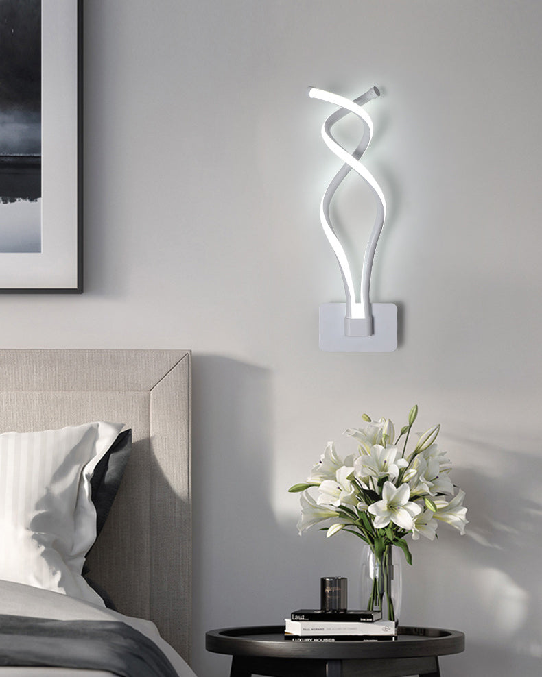 White Linear LED Wall Light in Modern Concise Style Aluminium Wall Lamp with Silicone Shade