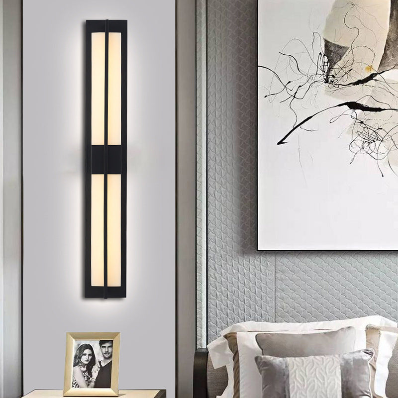 Moderner Marmorrechteck-Wandleuchte 1-Licht-Leuchtenlicht für Wohnzimmer