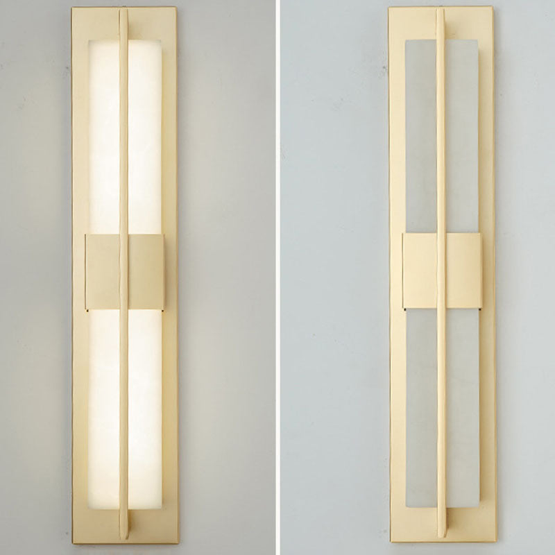 Moderner Marmorrechteck-Wandleuchte 1-Licht-Leuchtenlicht für Wohnzimmer