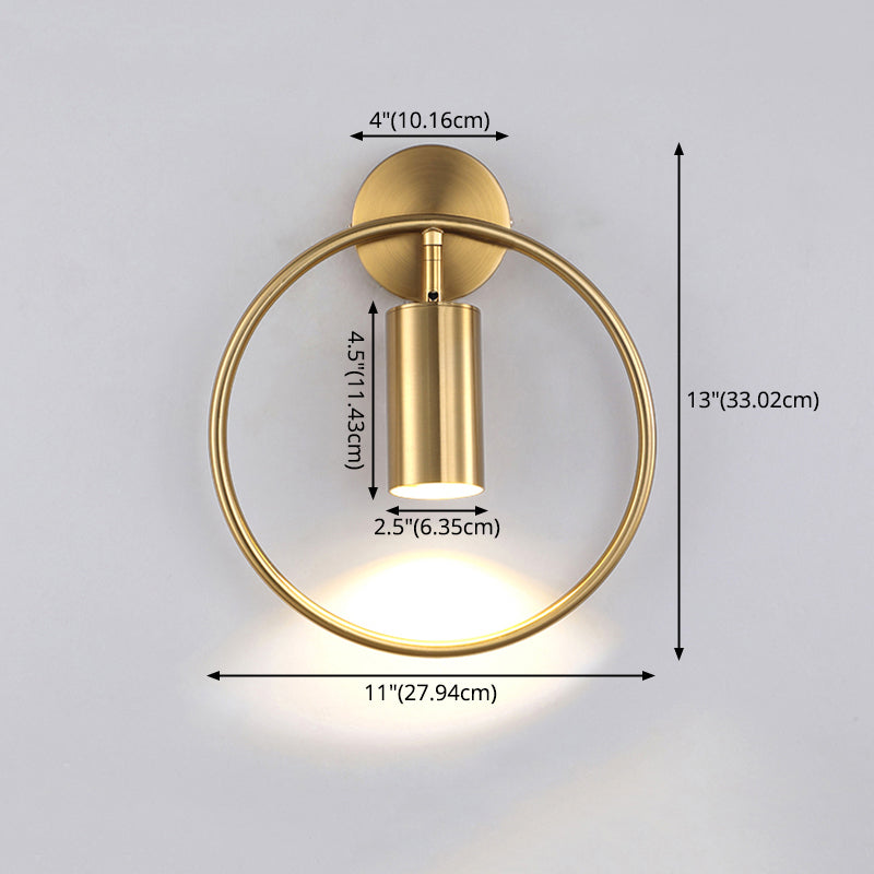 Luz de pared de pared de globo de globo de metal contemporánea de 1 luz para el dormitorio