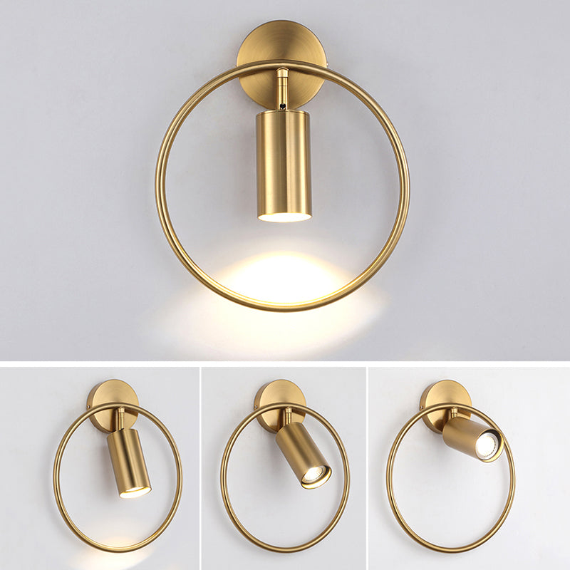 Luz de pared de pared de globo de globo de metal contemporánea de 1 luz para el dormitorio