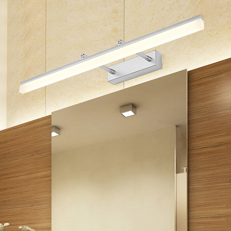 Metal linear Shade Swing Arm Wall Lights Modern 1 Head Wall Mount Fixture in White