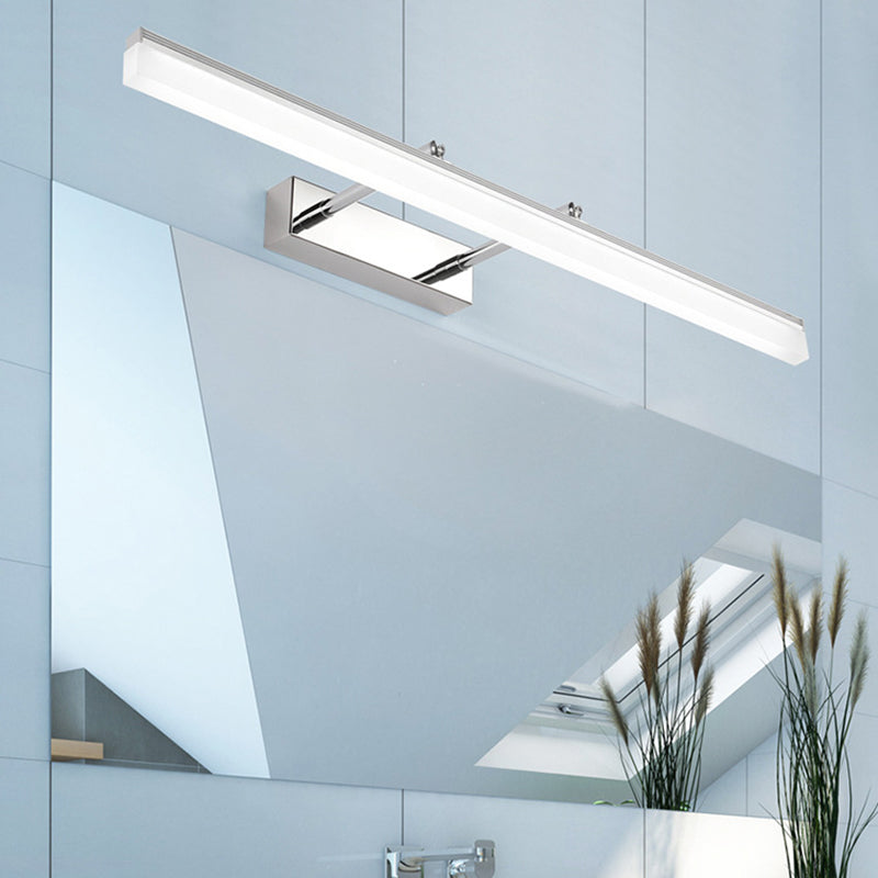 Metal linear Shade Swing Arm Wall Lights Modern 1 Head Wall Mount Fixture in White
