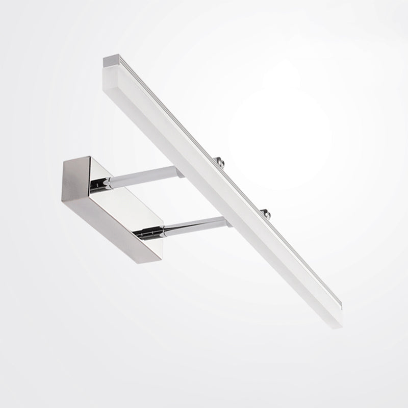 Metal linear Shade Swing Arm Wall Lights Modern 1 Head Wall Mount Fixture in White