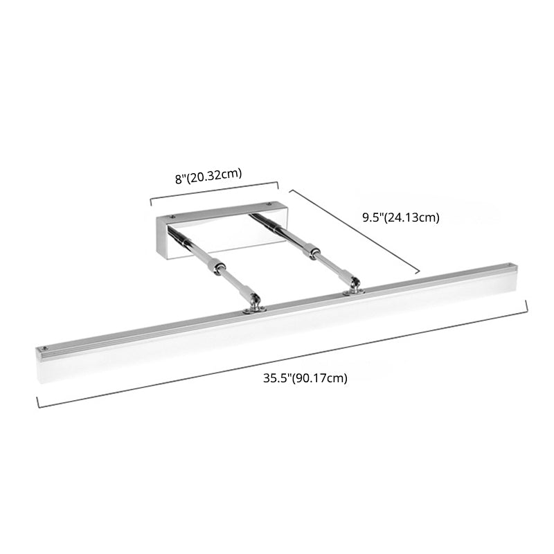 Metal linear Shade Swing Arm Wall Lights Modern 1 Head Wall Mount Fixture in White