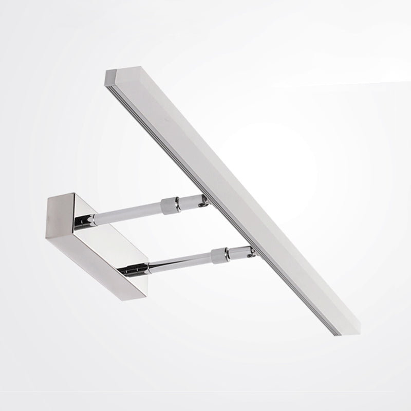 Metal linear Shade Swing Arm Wall Lights Modern 1 Head Wall Mount Fixture in White