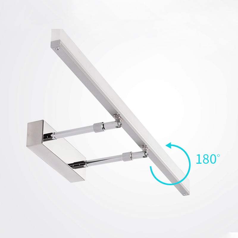 Metal linear Shade Swing Arm Wall Lights Modern 1 Head Wall Mount Fixture in White