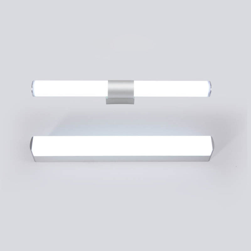 Linear Shade Wall Lighting Modern Style Metal 1 Light Sconce Lamp in Silver