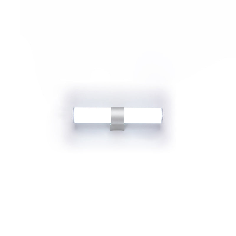 Linear Shade Wall Lighting Modern Style Metal 1 Light Sconce Lamp in Silver