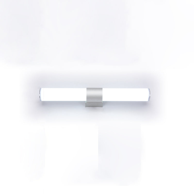 Linear Shade Wall Lighting Modern Style Metal 1 Light Sconce Lamp in Silver