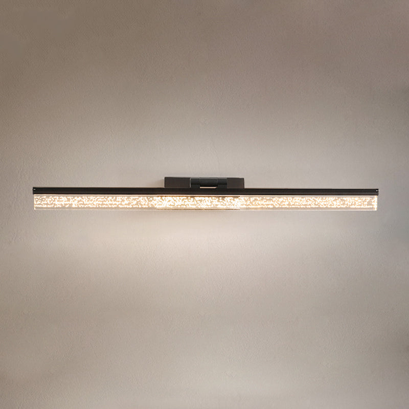 1-licht lineaire wandwandeling moderne eenvoudige stijl spiegelmuurverlichting in zwart