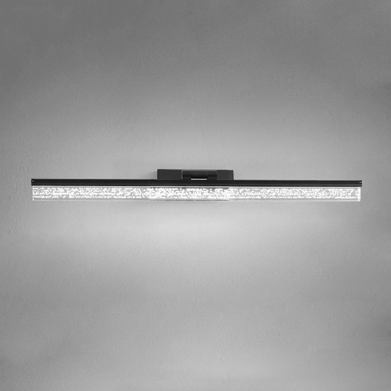 1-licht lineaire wandwandeling moderne eenvoudige stijl spiegelmuurverlichting in zwart