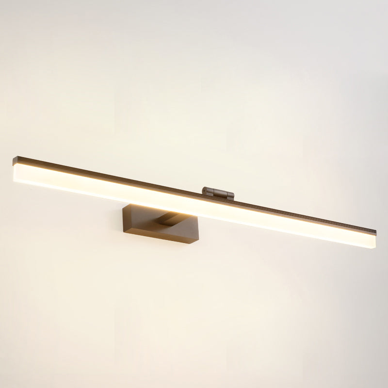 1-licht lineaire wandwandeling moderne eenvoudige stijl spiegelmuurverlichting in zwart