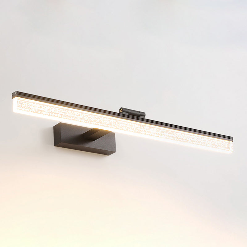 1-licht lineaire wandwandeling moderne eenvoudige stijl spiegelmuurverlichting in zwart