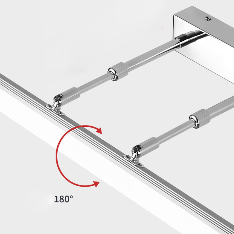 Linear Shade Swing Arm Wall Lighting Modern Style Metal 1 Light Sconce Lamp