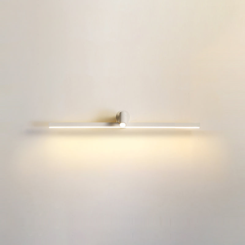 Linear Shade Mirror Wall Lighting Modern Style Metal 2 Lights Sconce Lamp