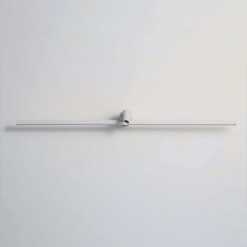 Linear Shade Mirror Wall Lighting Modern Style Metal 2 Lights Sconce Lamp