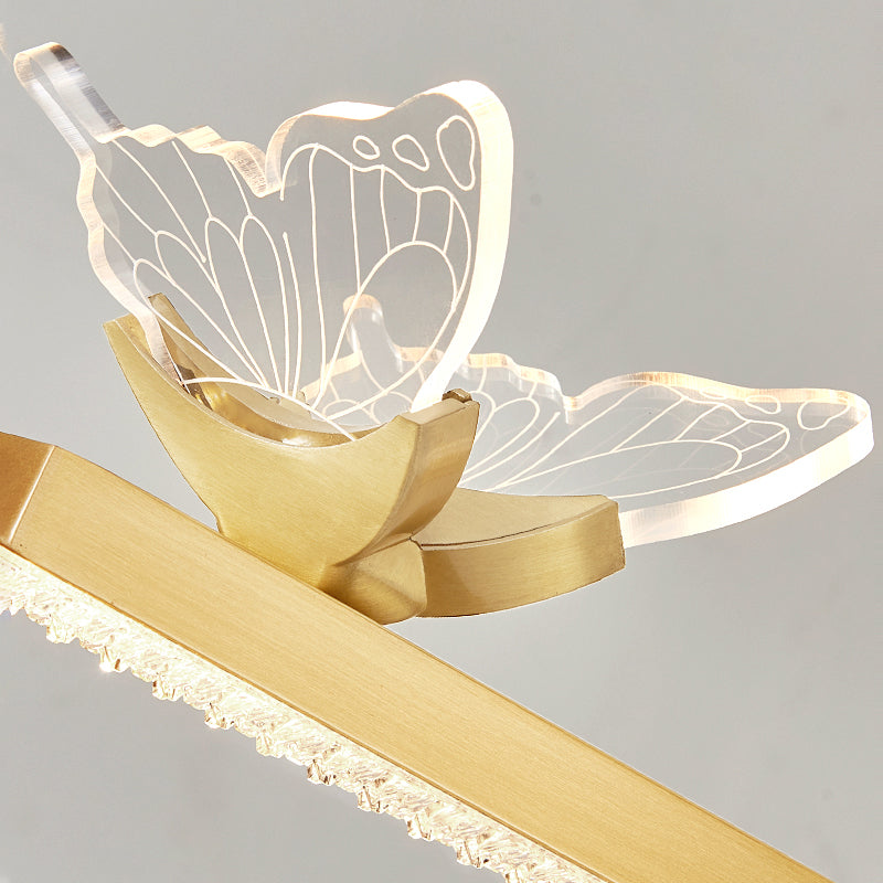 Contemporary 1-Light Wall Sconce Metal Linear Wall Mounted Light for Bathroom