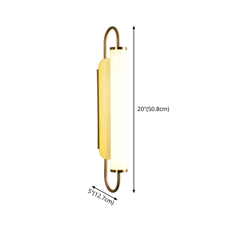 Contemporary Linear Wall Mounted Light Fixture 1-Light Sconce Light for Bathroom