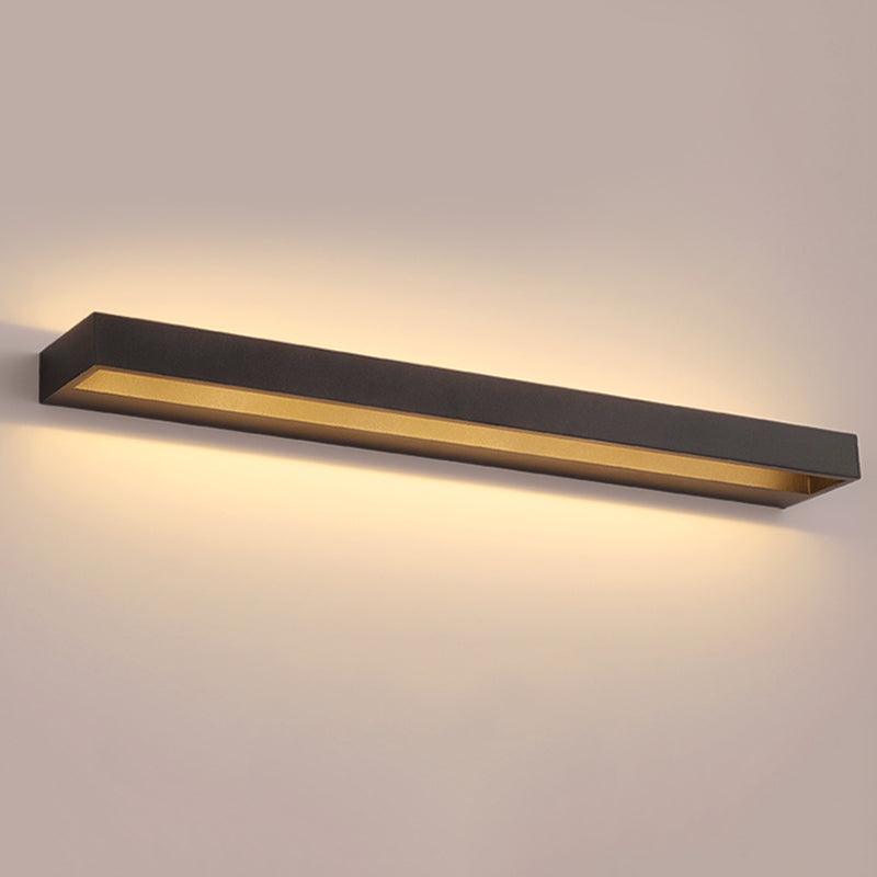 Lampada a montaggio a parete lineare moderna lampada a parete in metallo a 1 luce per bagno