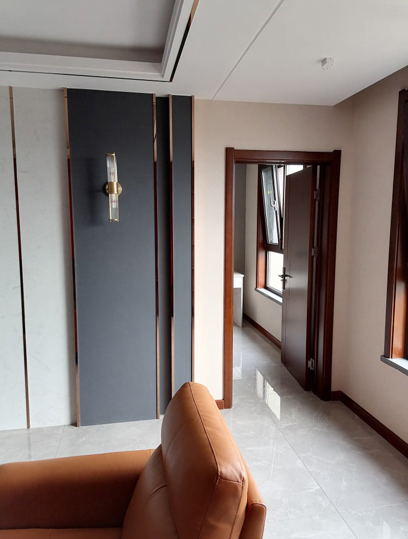 Gold Metal Wall Mount Lamp Contemporary Vanity Wall Light Sconces for Bathroom