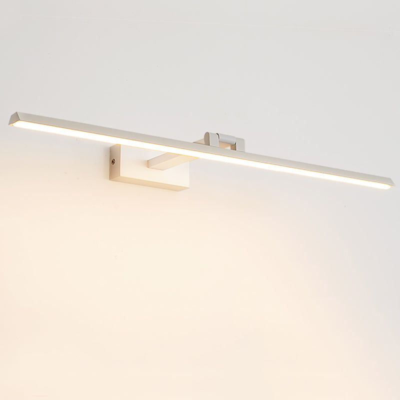 Metal linear Shade Swing Arm Wall Lights Modern 1 Head Wall Mount Fixture in White