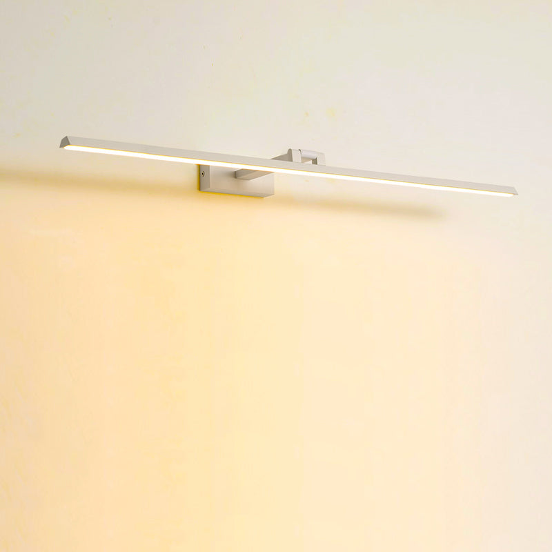 Metal linear Shade Swing Arm Wall Lights Modern 1 Head Wall Mount Fixture in White