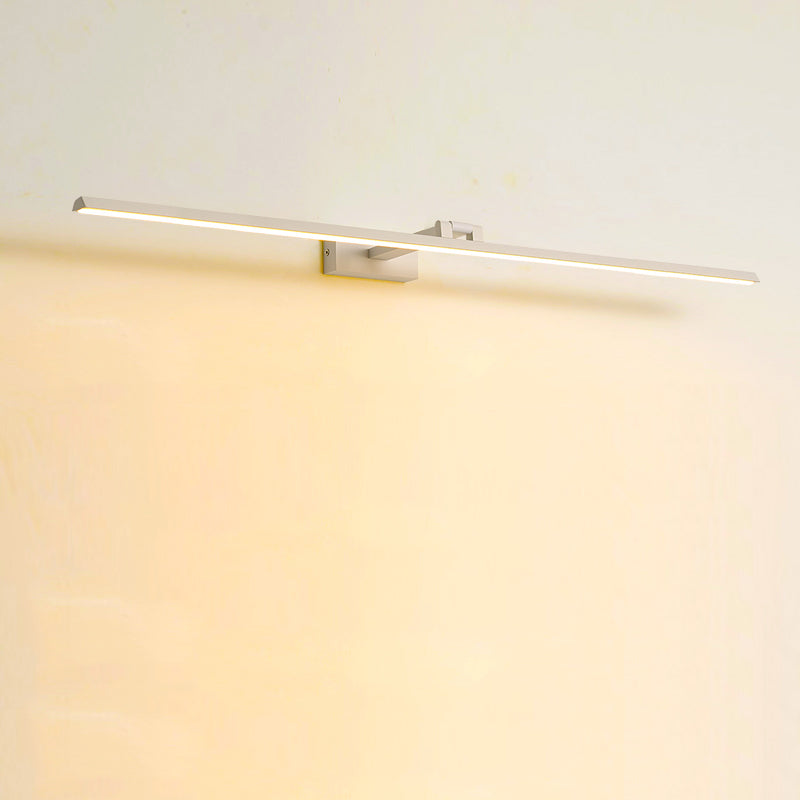 Metal linear Shade Swing Arm Wall Lights Modern 1 Head Wall Mount Fixture in White