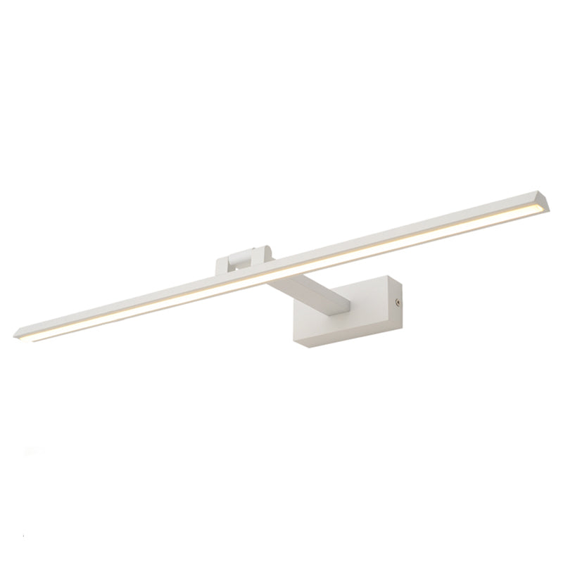 Metal linear Shade Swing Arm Wall Lights Modern 1 Head Wall Mount Fixture in White