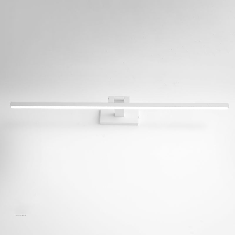 Metal linear Shade Swing Arm Wall Lights Modern 1 Head Wall Mount Fixture in White