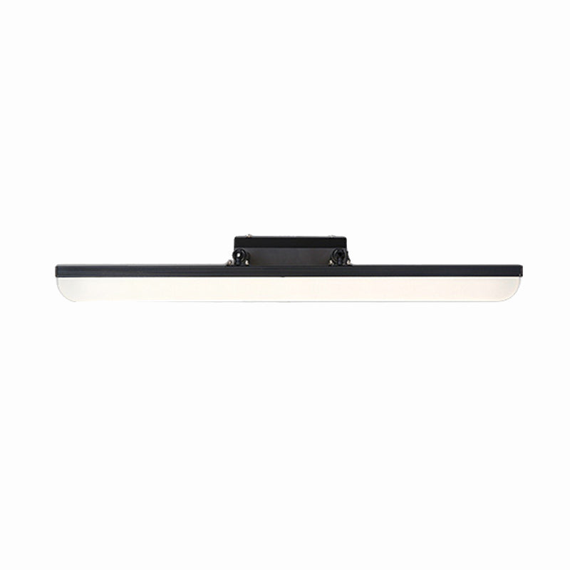 Metal Linear Shade Swing Arm Wall Lights Modern 1 Head Wall Mount Fixture in Black