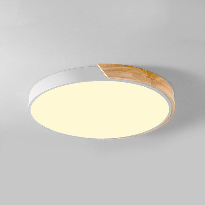 Lámpara de techo empotrada de acrílico, iluminación redonda de montaje empotrado de estilo moderno con 1 luz