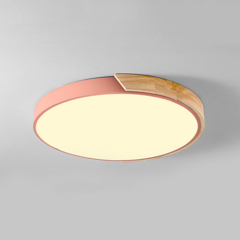 Lámpara de techo empotrada de acrílico, iluminación redonda de montaje empotrado de estilo moderno con 1 luz