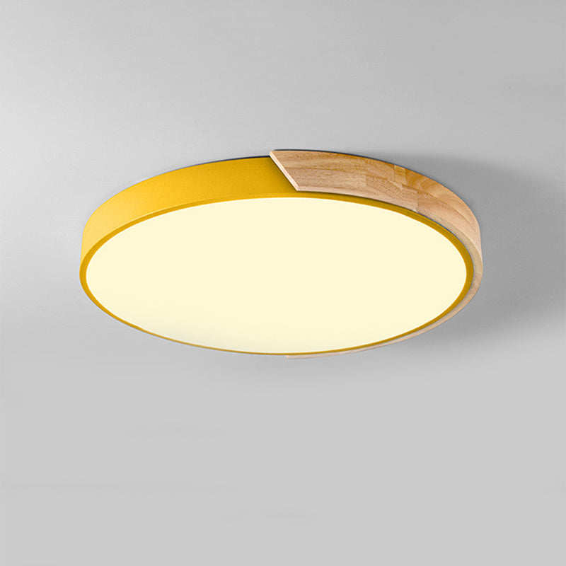 Lámpara de techo empotrada de acrílico, iluminación redonda de montaje empotrado de estilo moderno con 1 luz