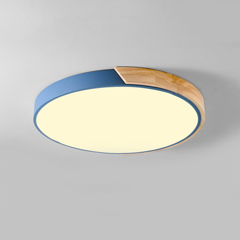 Lámpara de techo empotrada de acrílico, iluminación redonda de montaje empotrado de estilo moderno con 1 luz