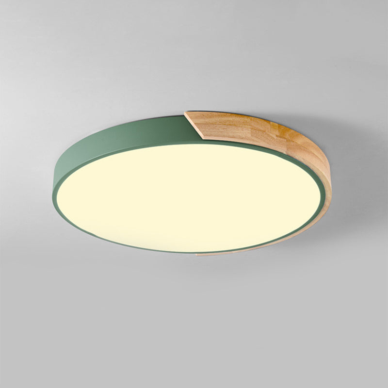 Lámpara de techo empotrada de acrílico, iluminación redonda de montaje empotrado de estilo moderno con 1 luz