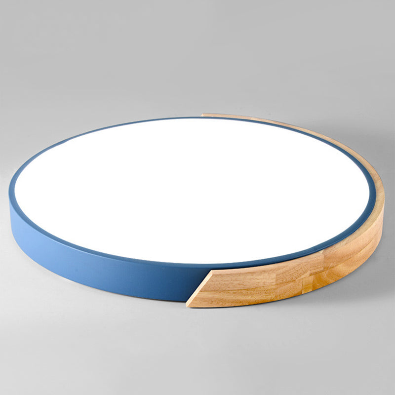 Lámpara de techo empotrada de acrílico, iluminación redonda de montaje empotrado de estilo moderno con 1 luz