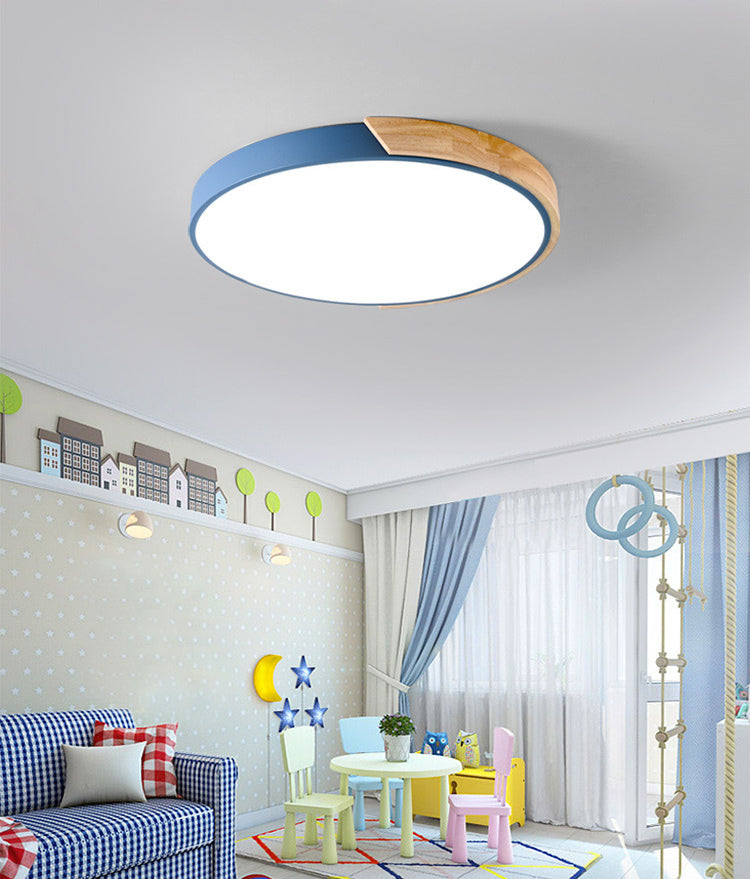 Plafonnier encastré en acrylique rond à 1 lumière de style moderne