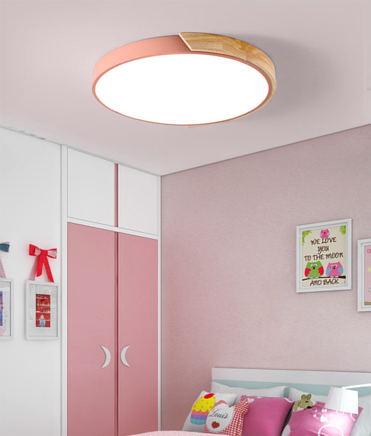 Lámpara de techo empotrada de acrílico, iluminación redonda de montaje empotrado de estilo moderno con 1 luz