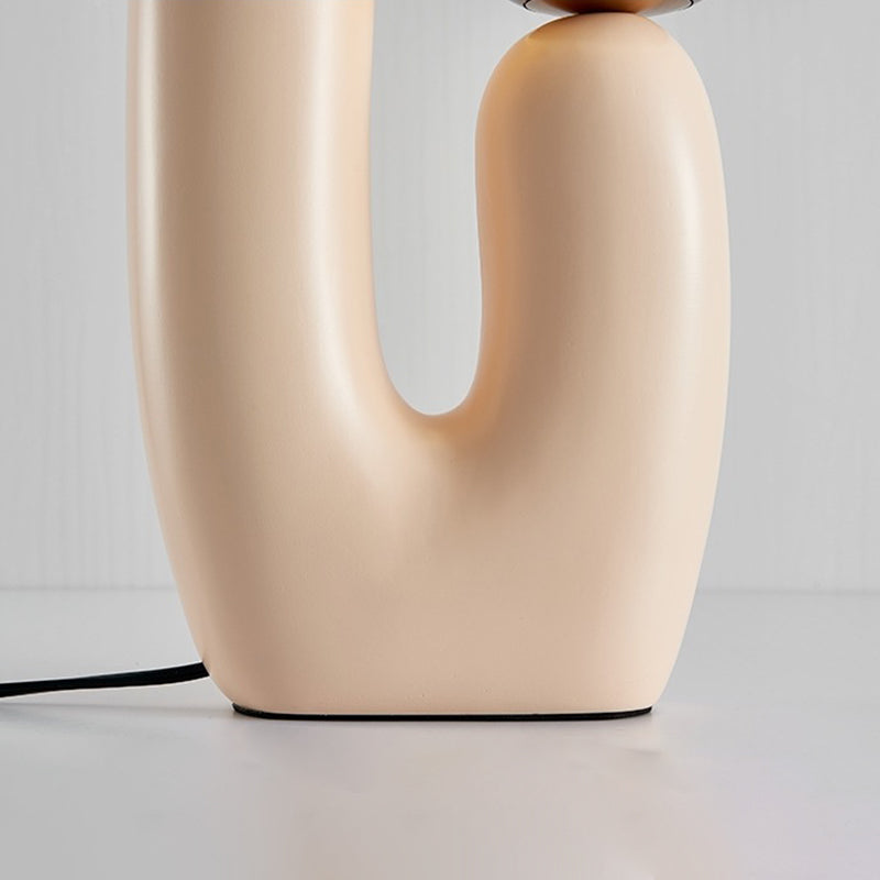 Glass Pink Table Lamp in Modern Creative Style Resin Globe 2-Light Table Light