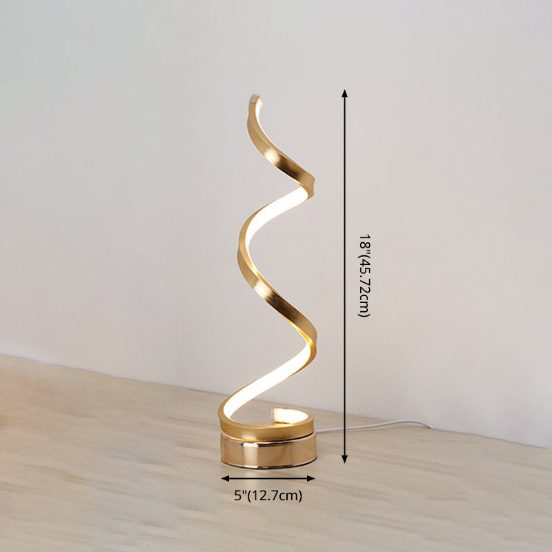 Lampada da tavolo moderna e minimalista a LED Lampada da tavolo lineare in alluminio con paralume in silicone
