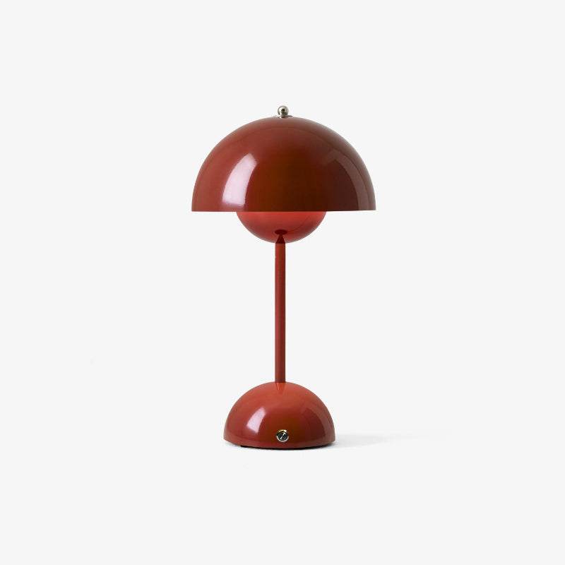 Lampada da tavolo moderna e minimalista a LED Lampada da tavolo Macaron emisfero in ferro battuto per camera da letto