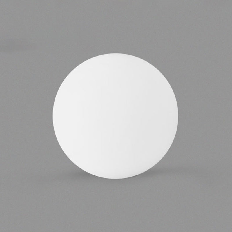 White Globe Table Lamp in Modern Concise Style Glass Single Table Light for Interior Spaces