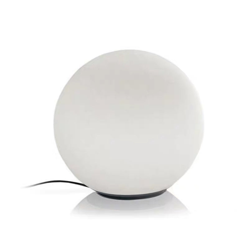 White Globe Table Lamp in Modern Concise Style Glass Single Table Light for Interior Spaces