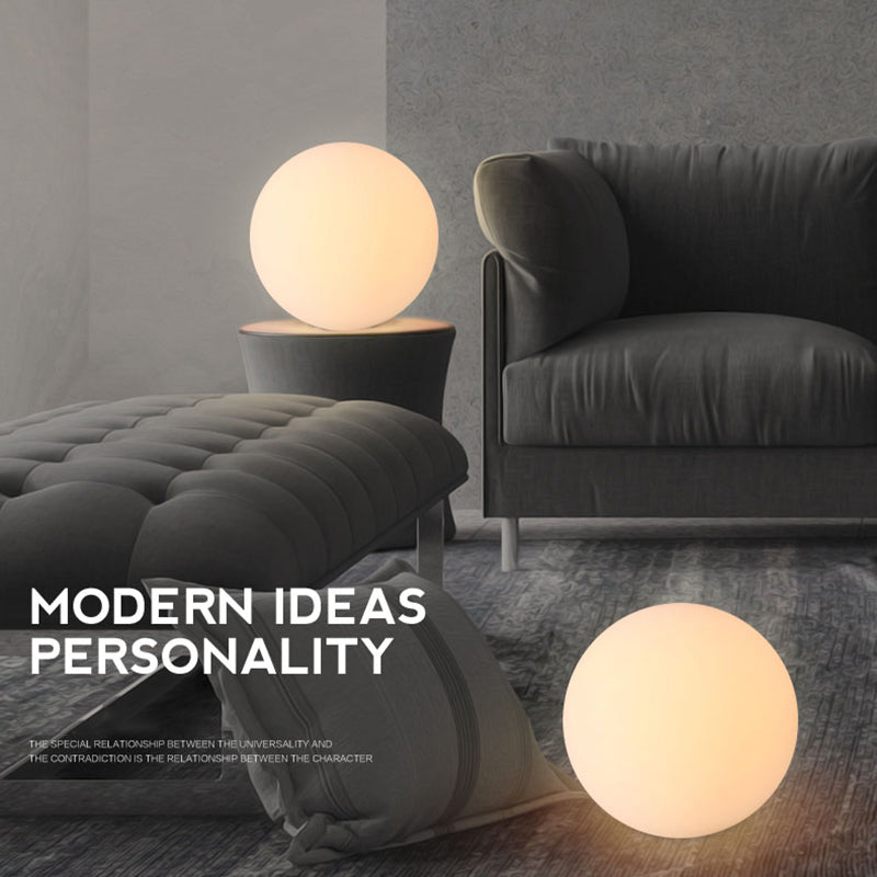 White Globe Table Lamp in Modern Concise Style Glass Single Table Light for Interior Spaces